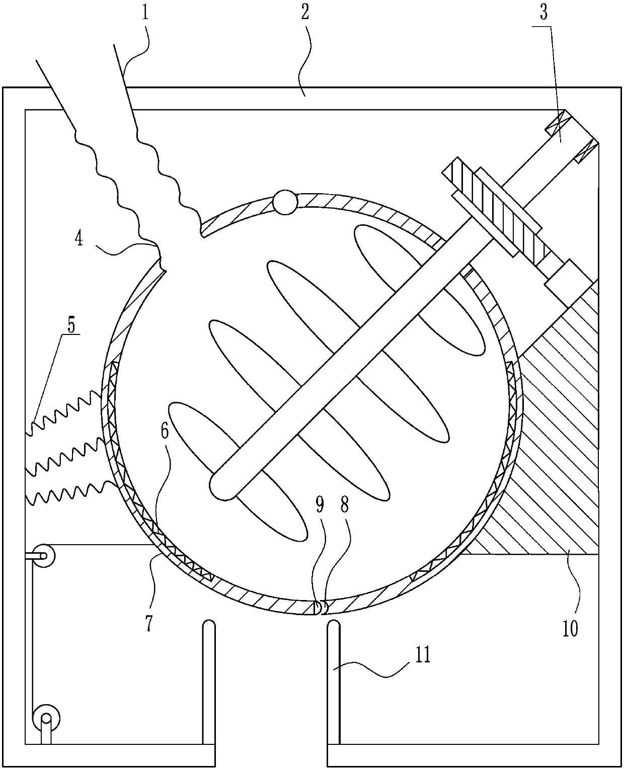 Tea leaf quantitative drying device