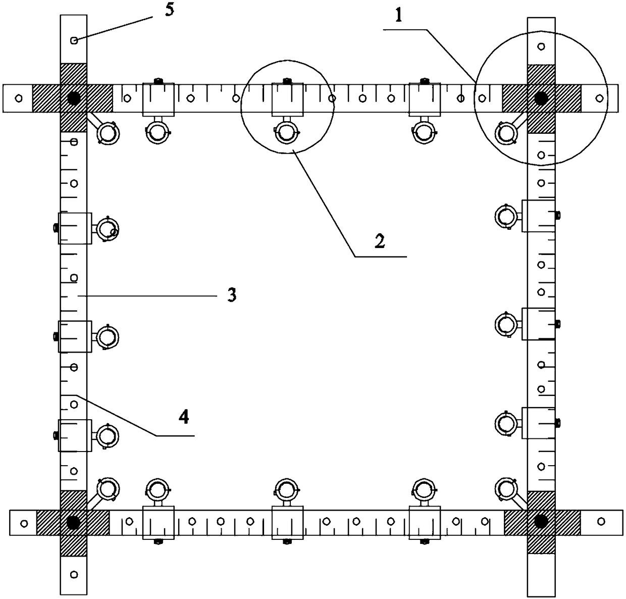 Temporary positioning device for steel bar framework