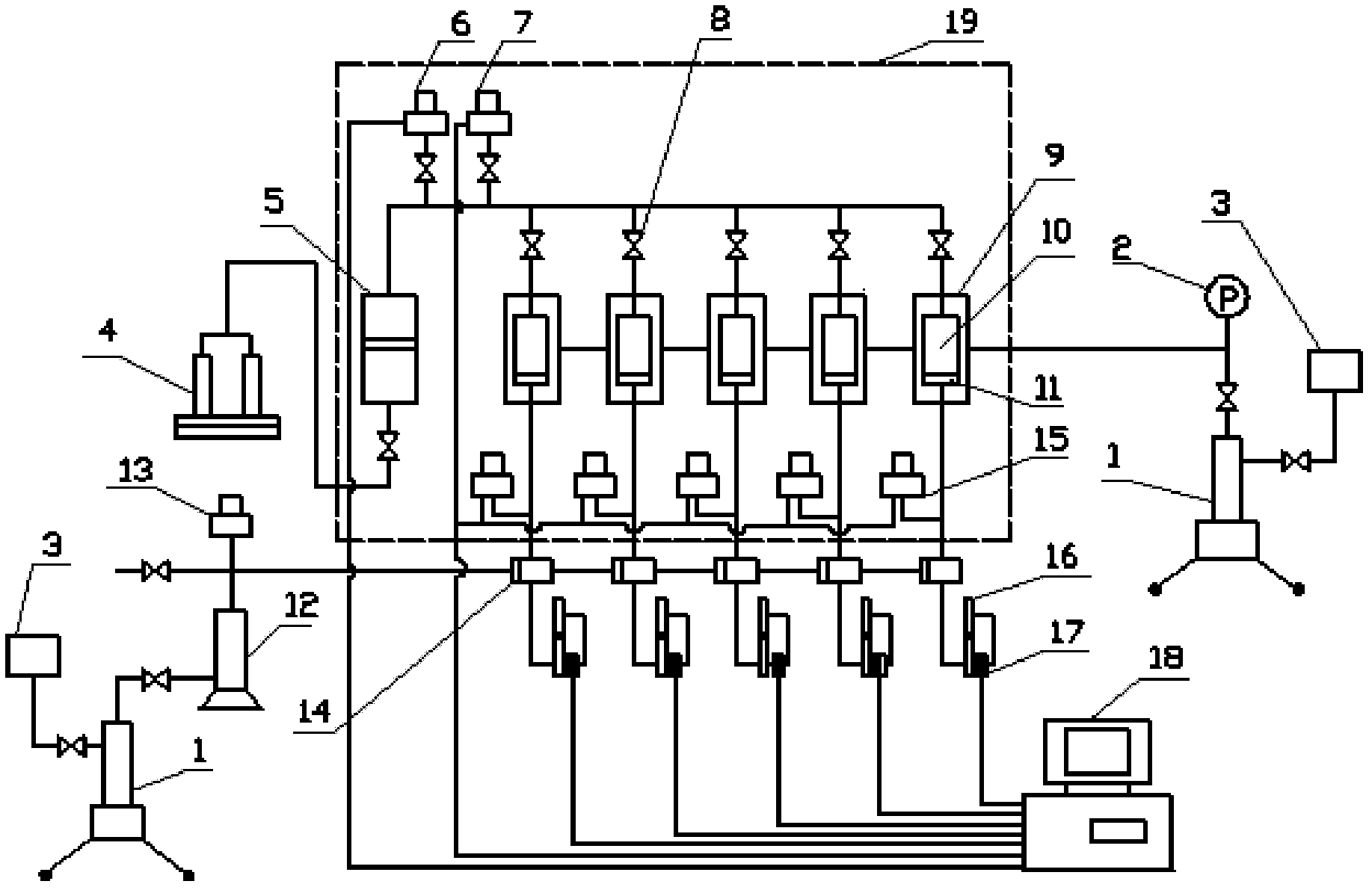 Reservoir capillary pressure curve determinator under high temperature and pressure