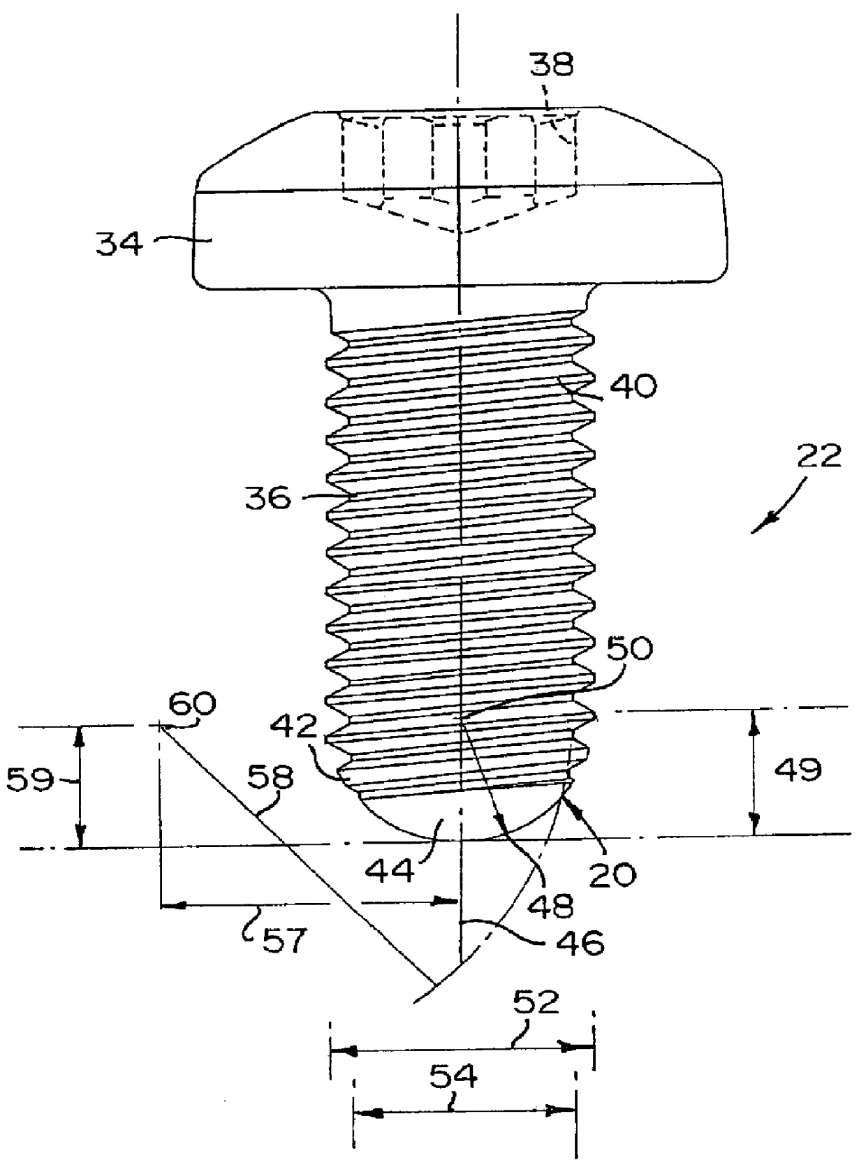 Short point anti-cross-threading design