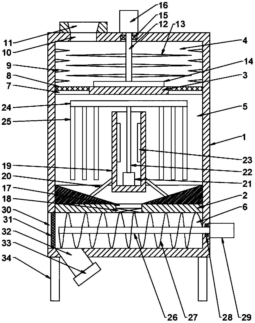 Plastic waste film extrusion device based on waste plastic secondary utilization technology