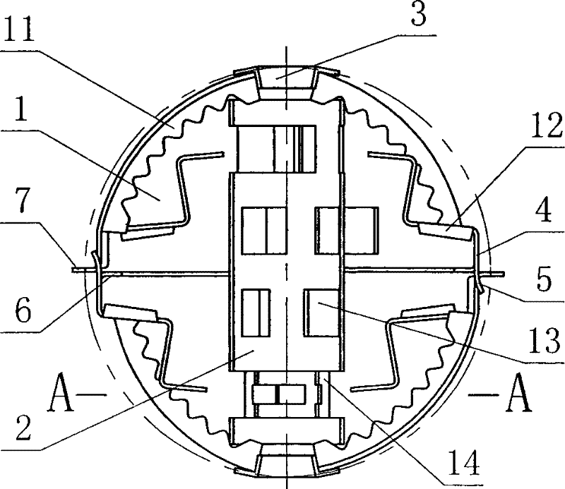 Round spherical combined packing