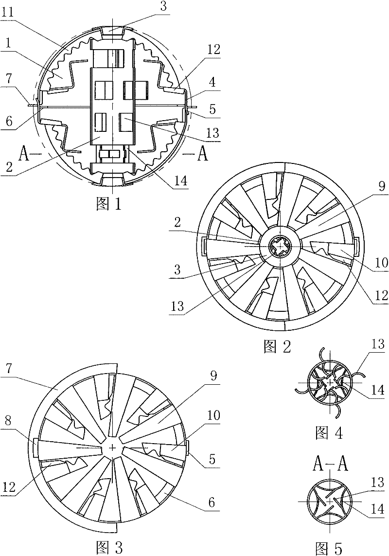 Round spherical combined packing