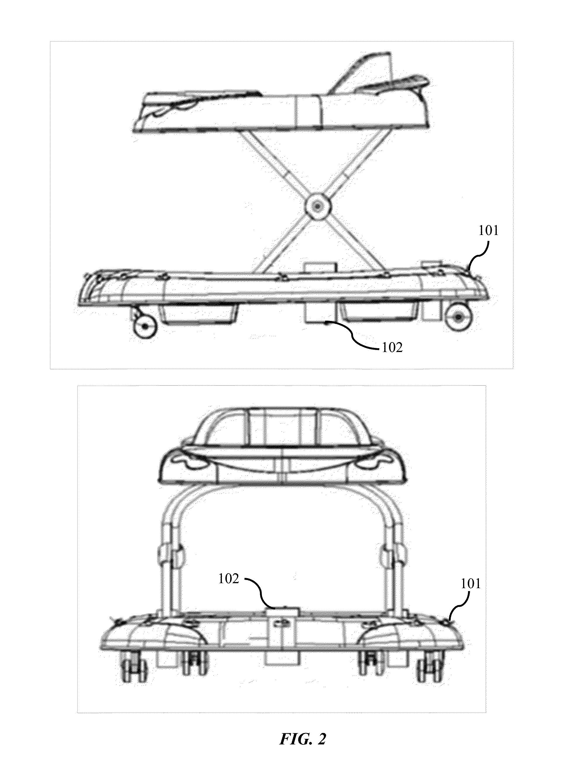 Baby walker system with a braking mechanism for movement control