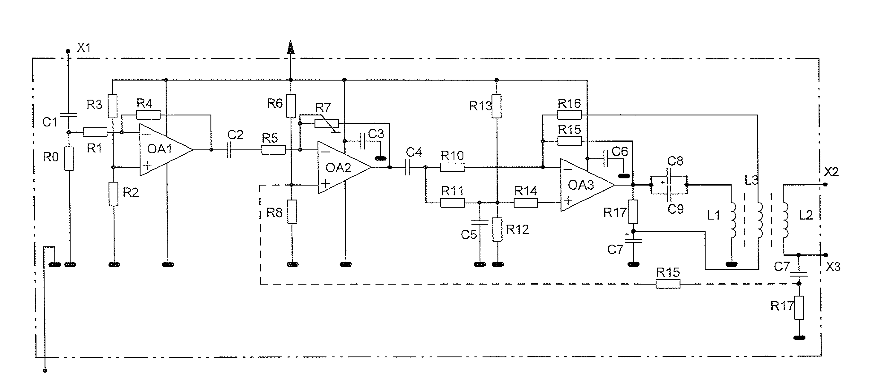 Active compensation filter