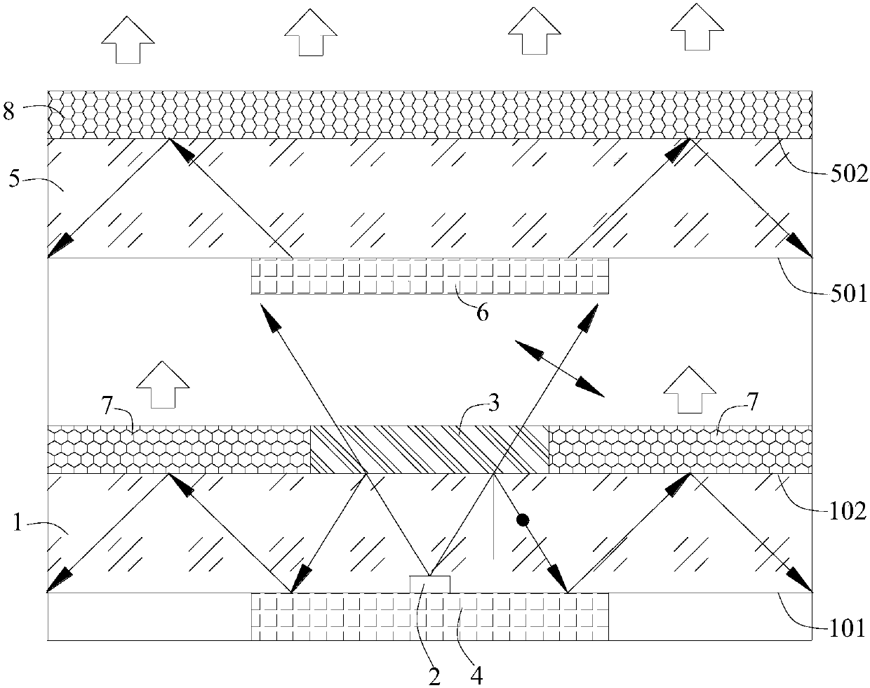 Light-guide structure, direct type backlight module and display panel