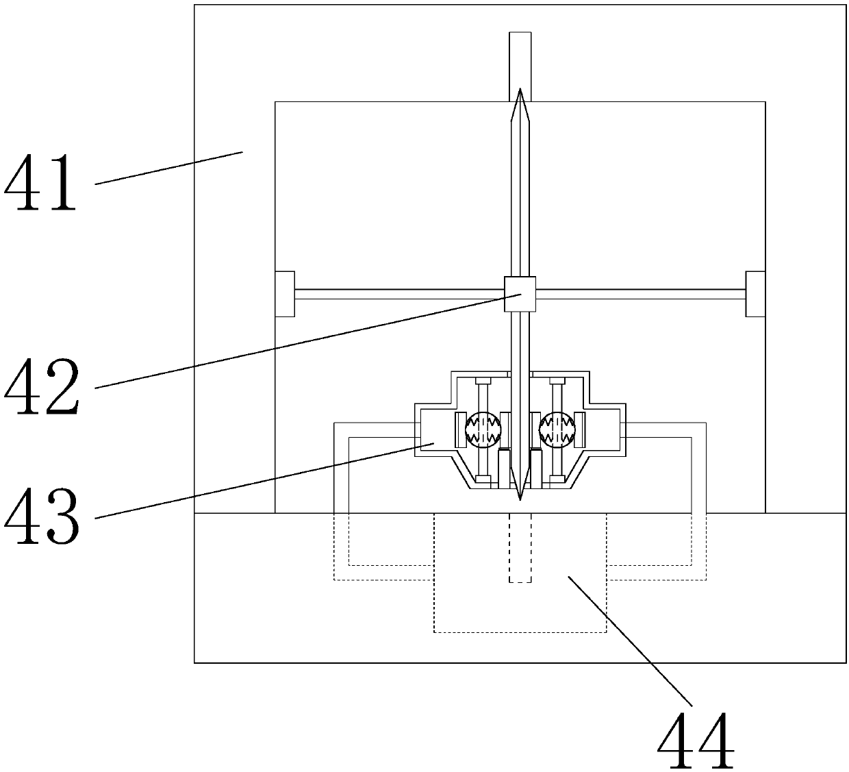 Vertical anti-dewatering cutting machine of asbestos cement plate