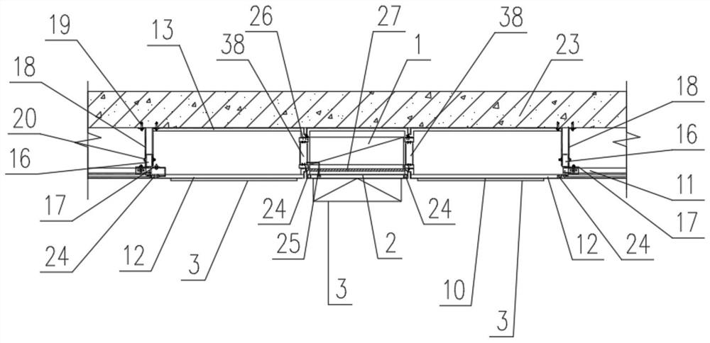 Rail transit composite type concealed fire hydrant box device