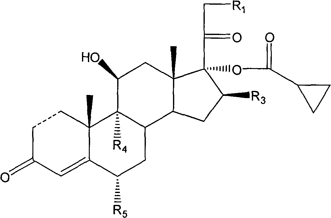 Cyclopropyl pregnene compound and application thereof