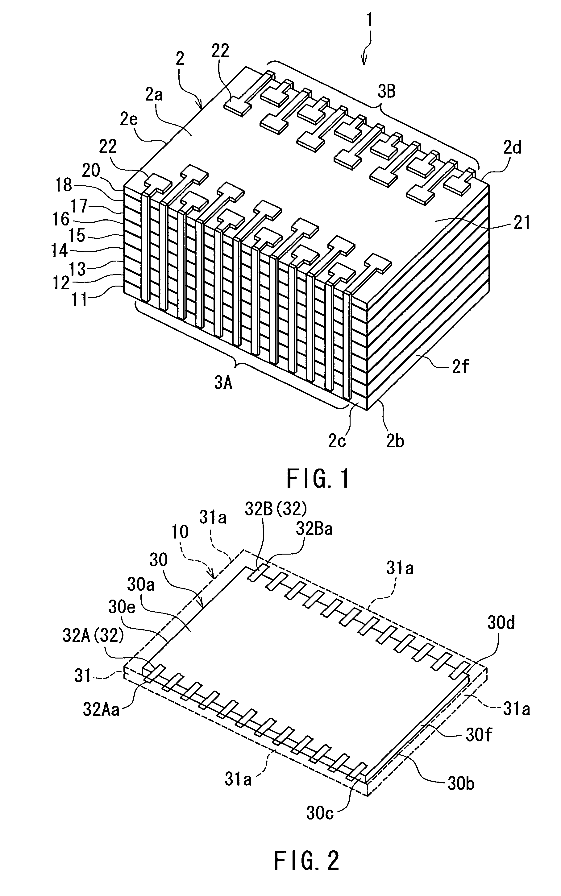 Layered chip package that implements memory device