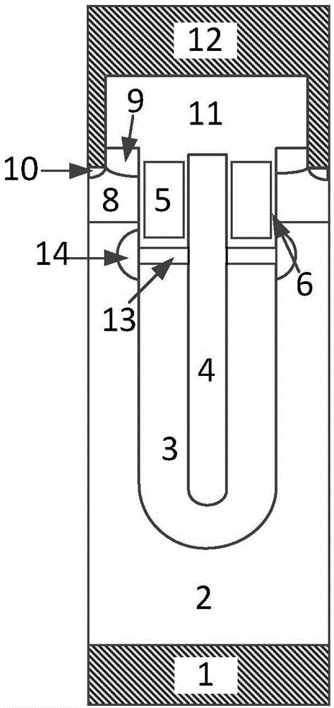 Hole current shunting type power transistor with high avalanche tolerance and preparation method thereof