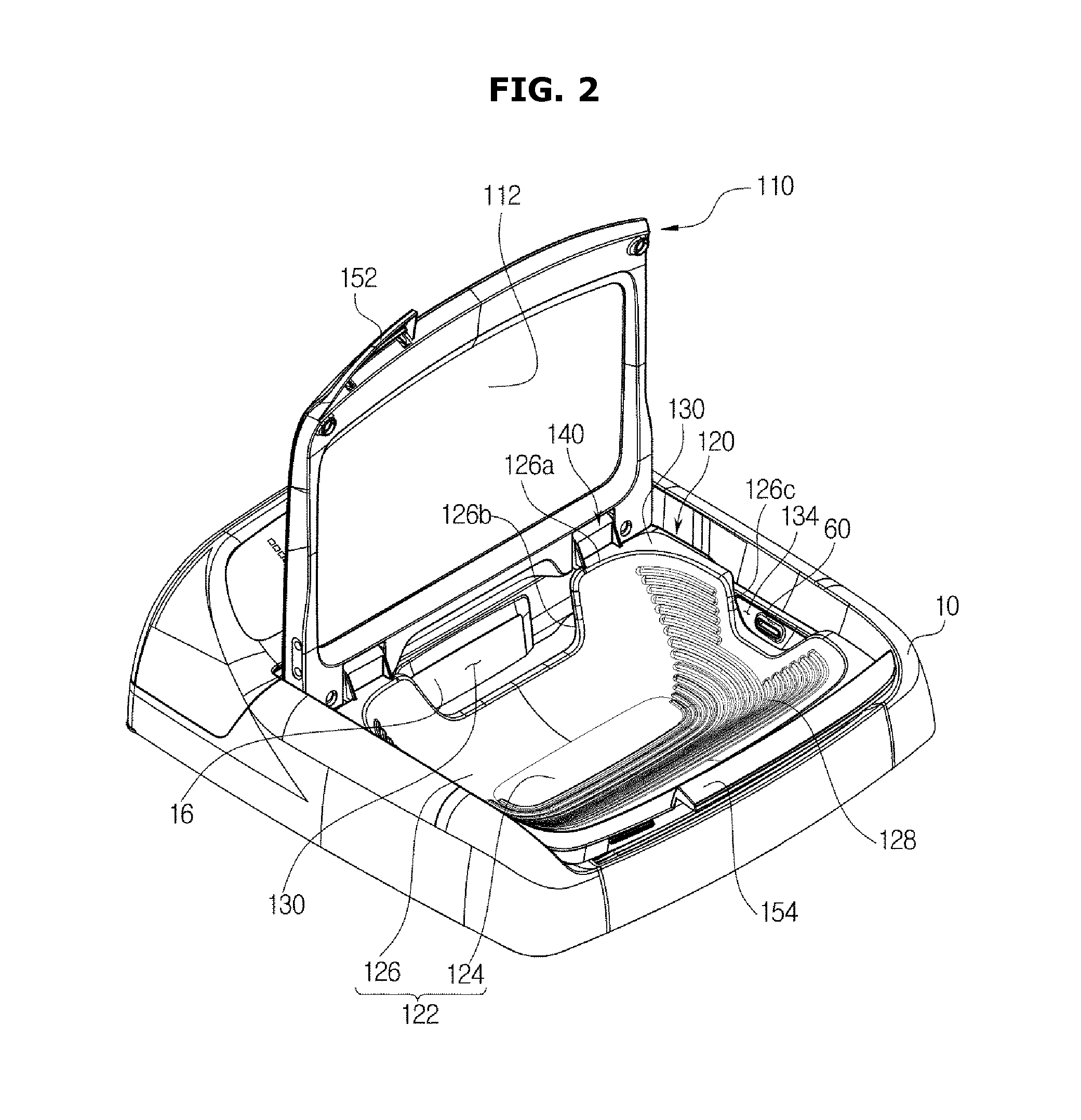 Washing machine having a manual washing unit