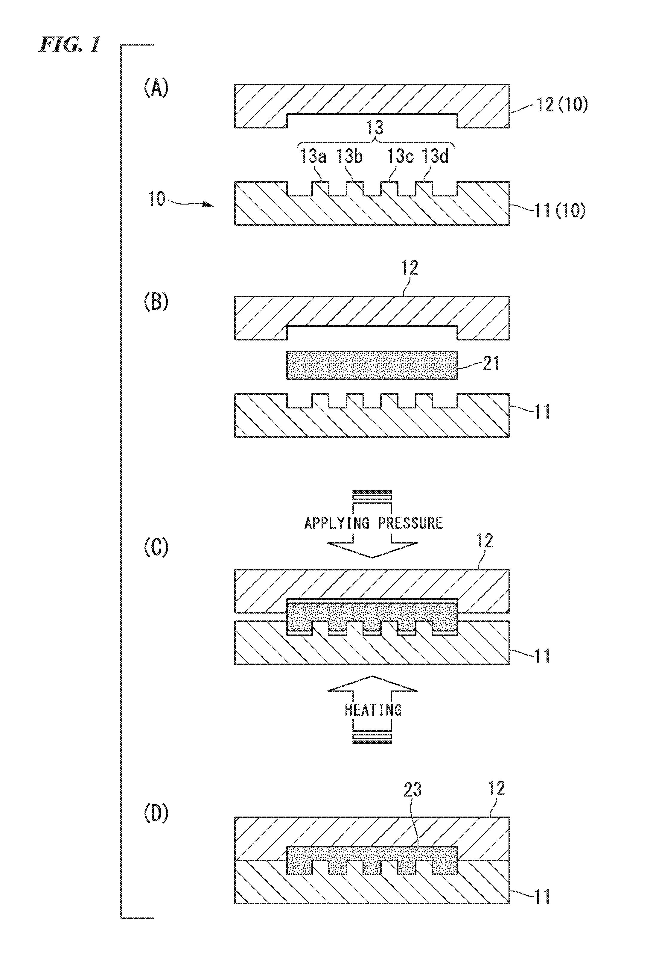 Sheet press molding method and method of producing fuel cell separator