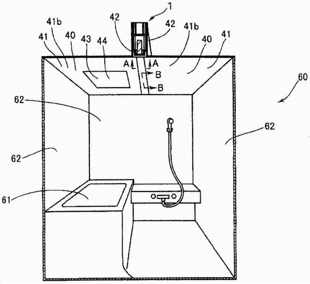 Attachment structure of lighting device