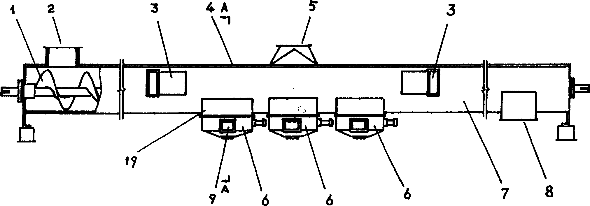 Secondary cement and raw material selection process and fluid-bed conveyer and powder selection machine