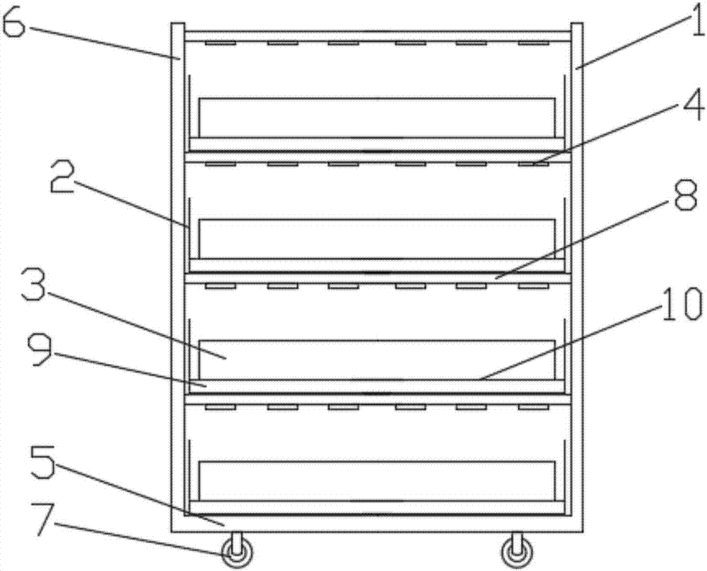 Multilayer seedling growing frame