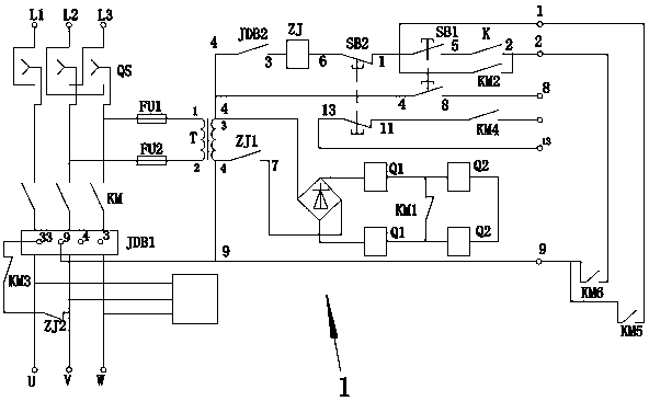 Automatic drainage device of underground magnetic starter