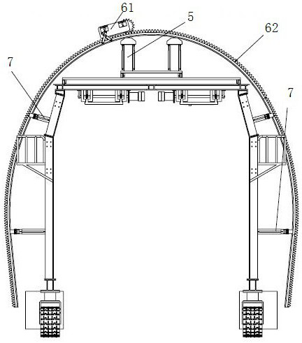 Novel operation rack for tunnel construction and use method thereof