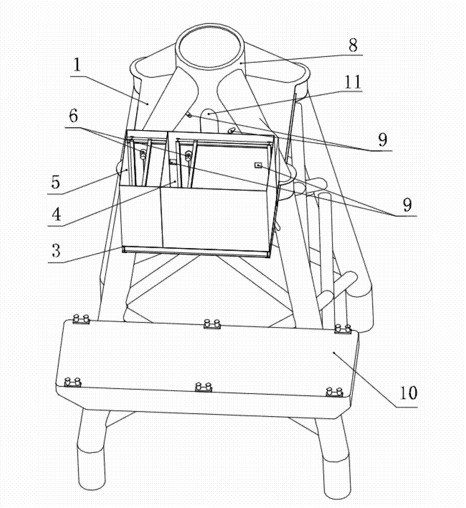 Arranging and maintaining scheme for electrical equipment on foundation platform of offshore wind turbine jacket