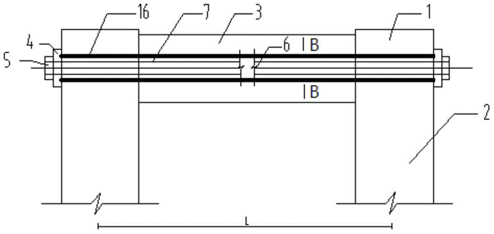 Foundation pit piled anchor dado concrete anchor cable top beam structure and construction method thereof