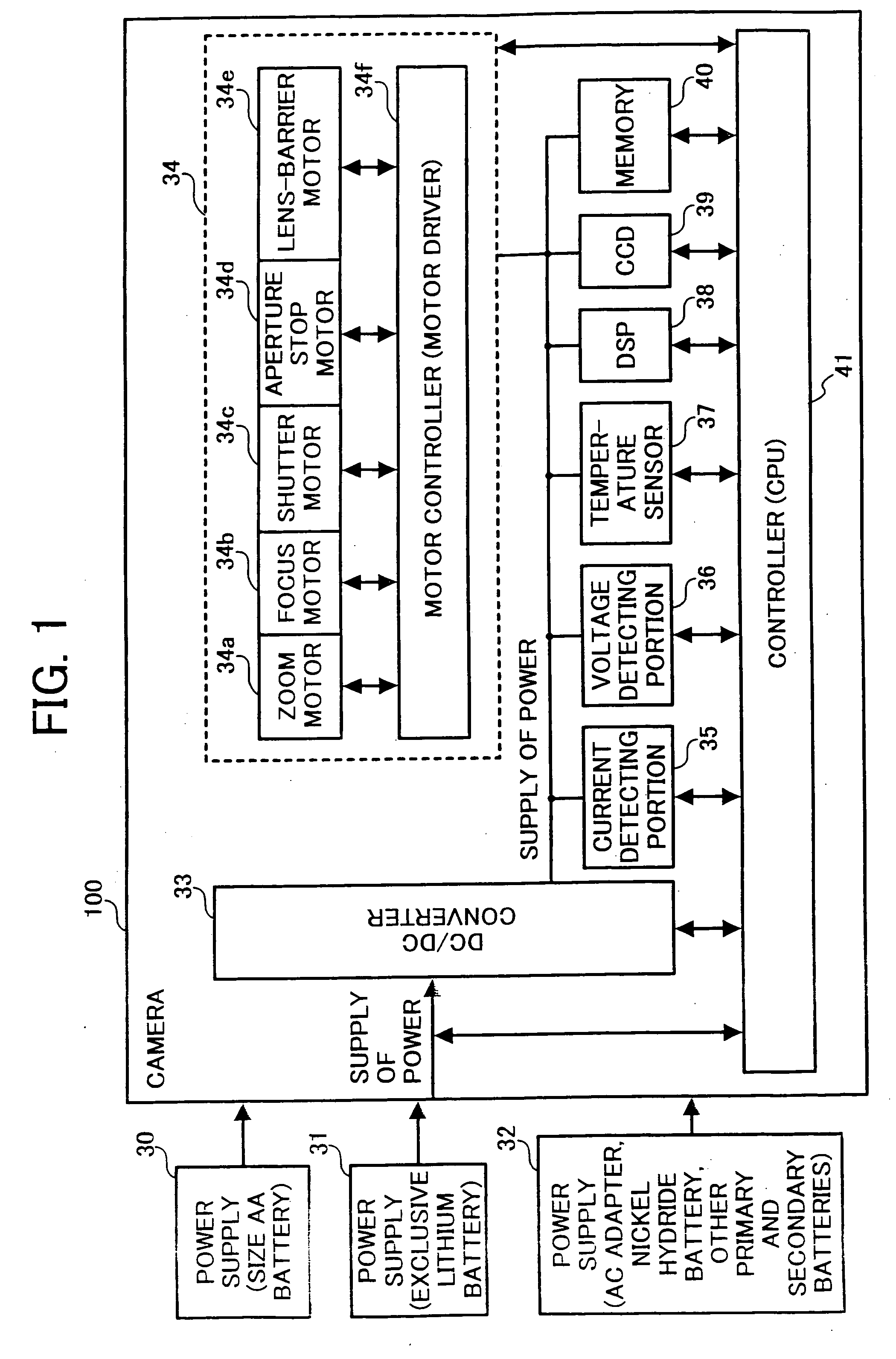 Digital camera and power supply apparatus used therefor