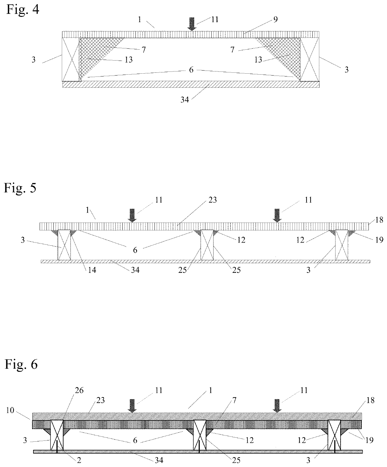 Foam backed panel with cantilever