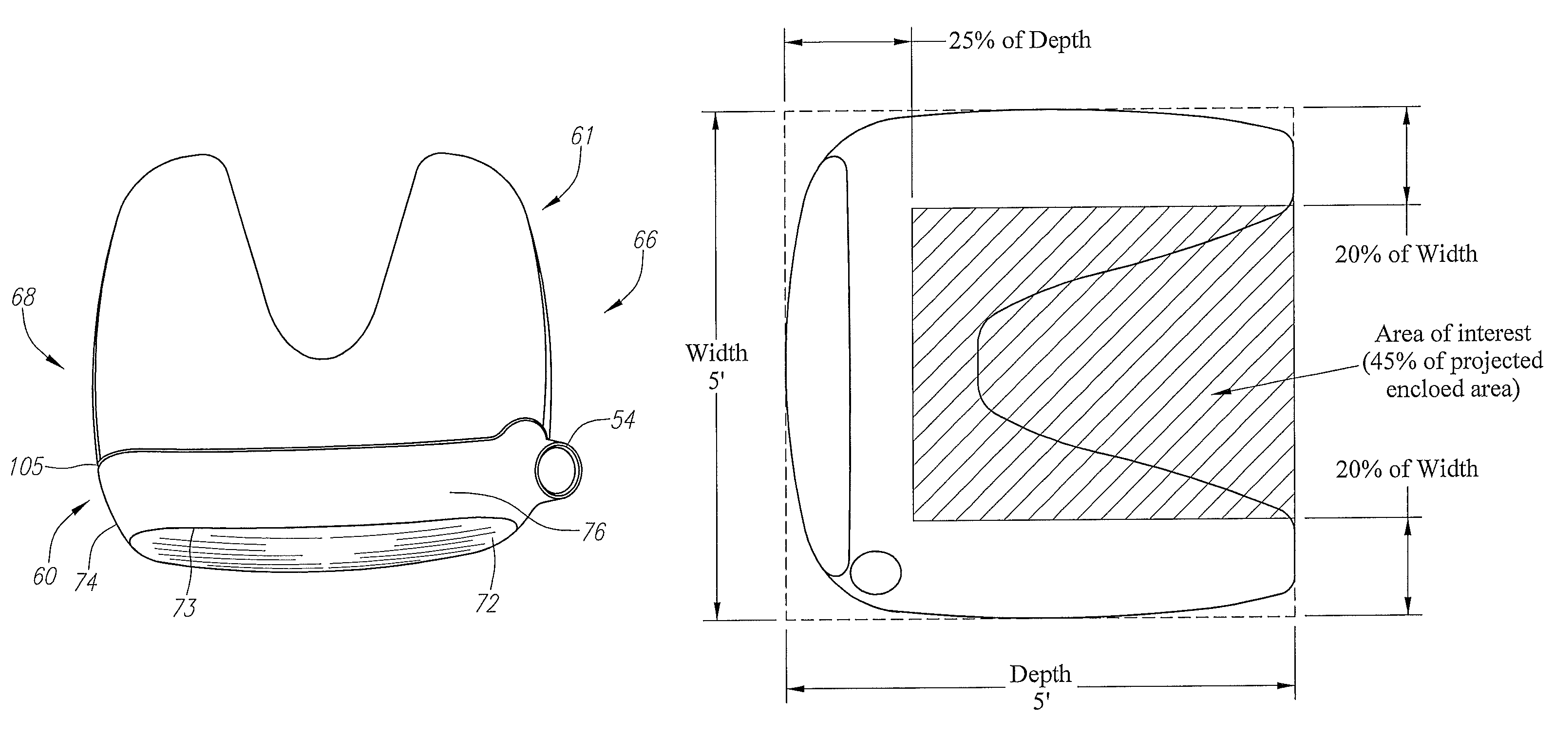 Driver with deep AFT cavity