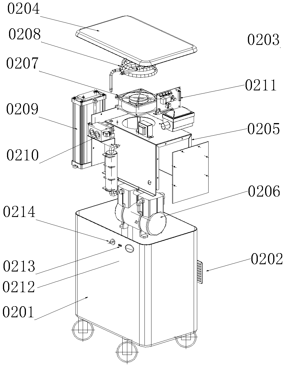 Split type oxygen generator