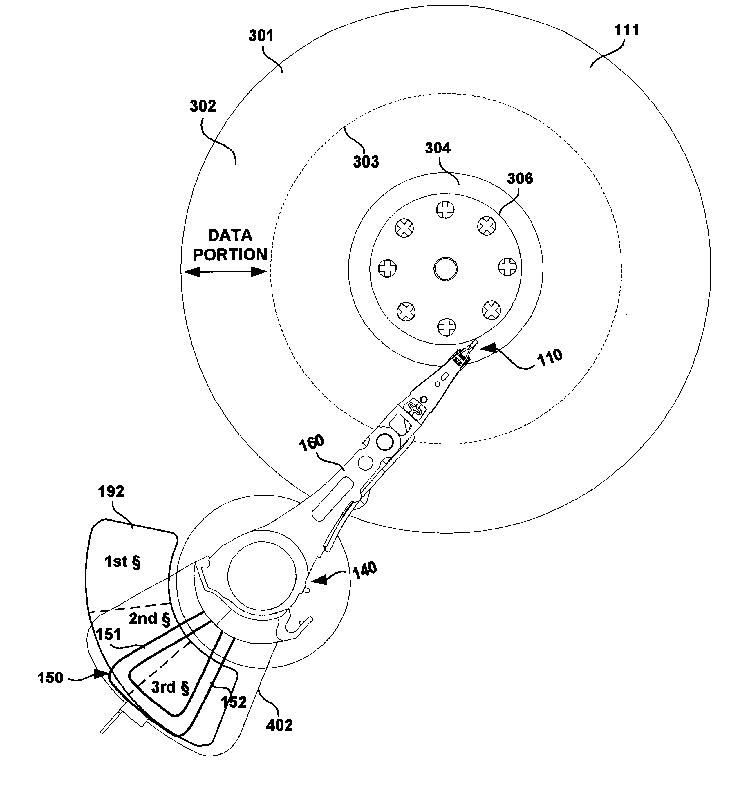 Disk drive having a low inertia and narrow angle coil