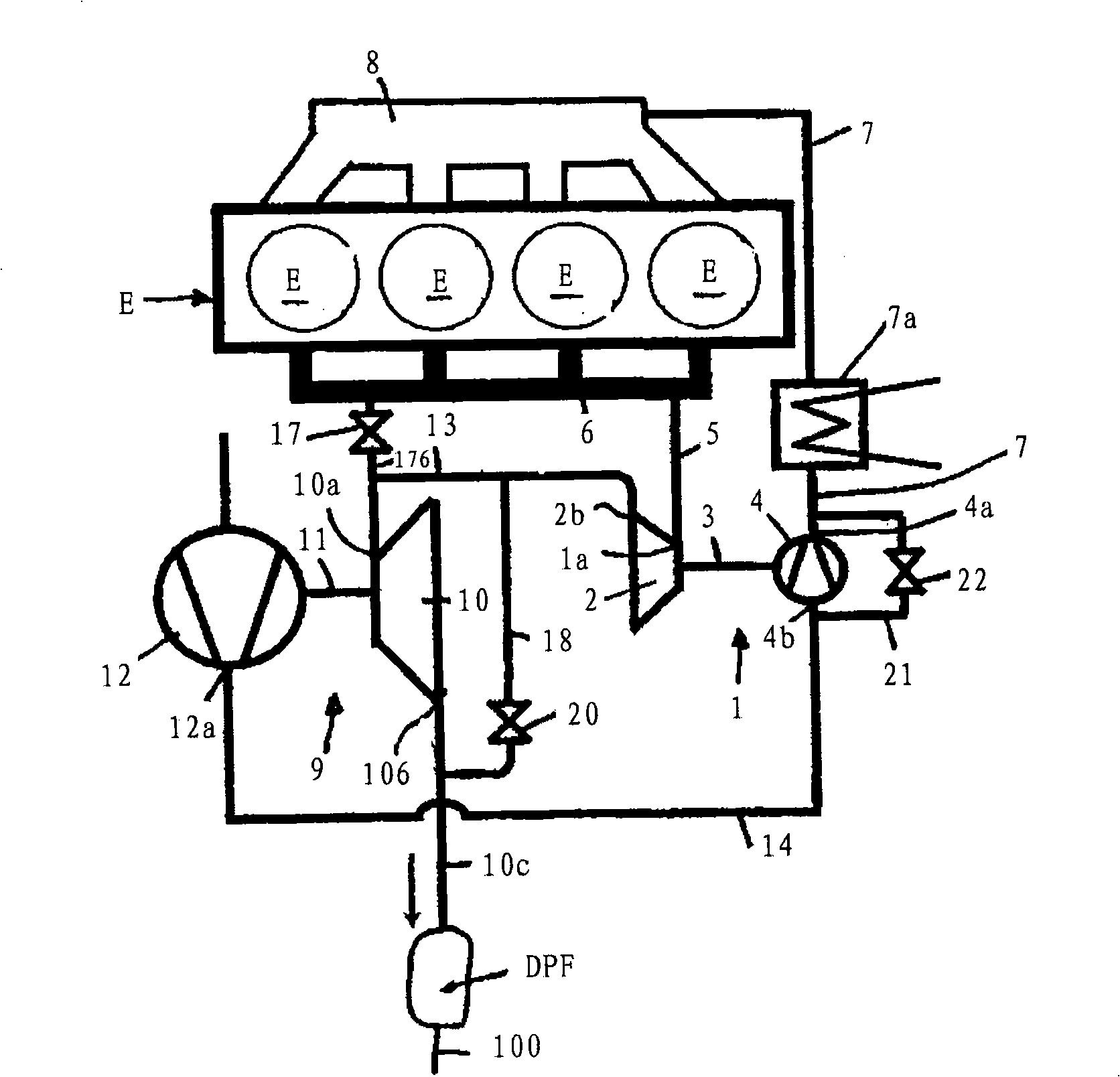 Two-stage turbo-charger engine system