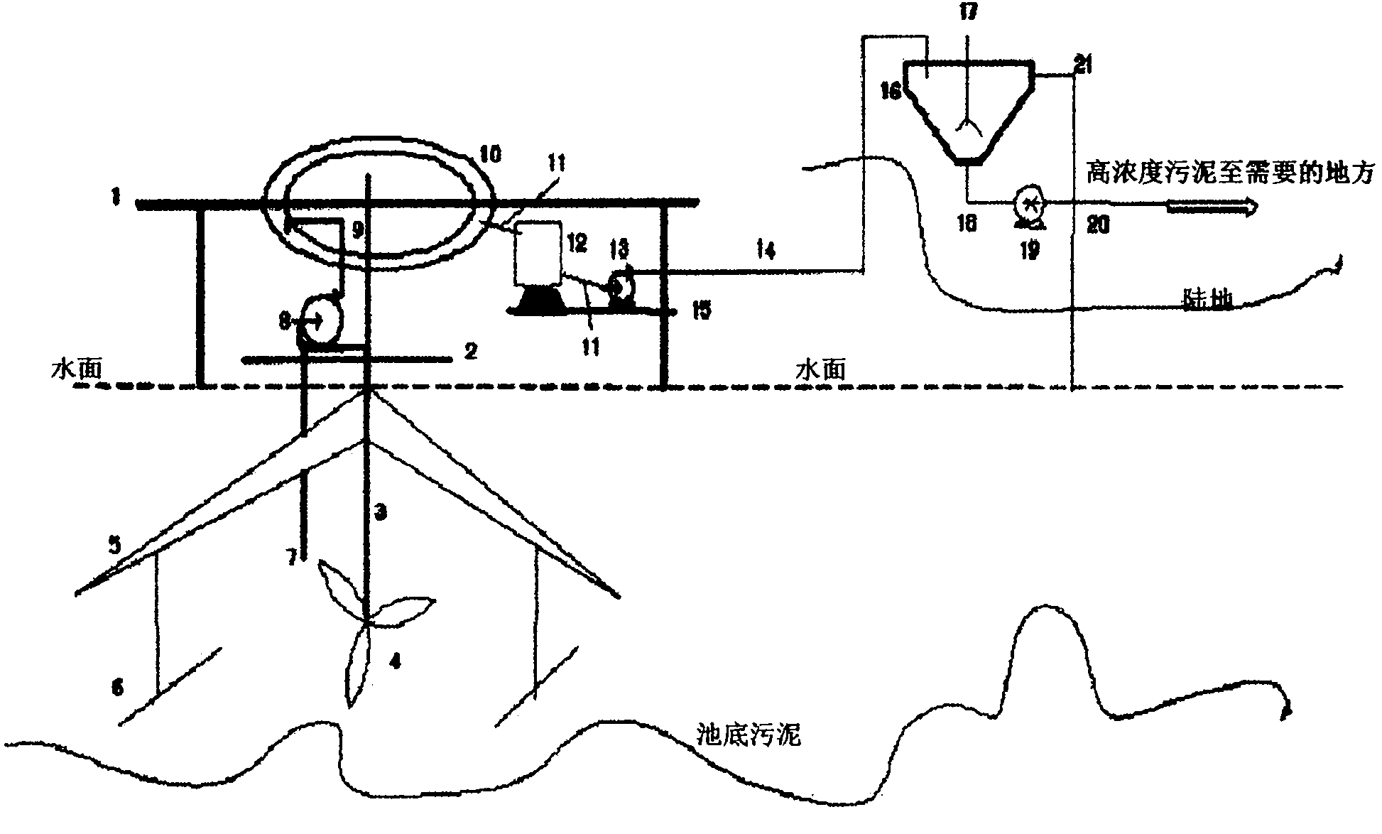 Device and method for cleaning pool bottom sludge