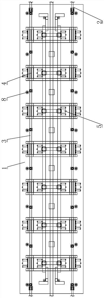 Large prefabricated part integral vibration table without manual vibration