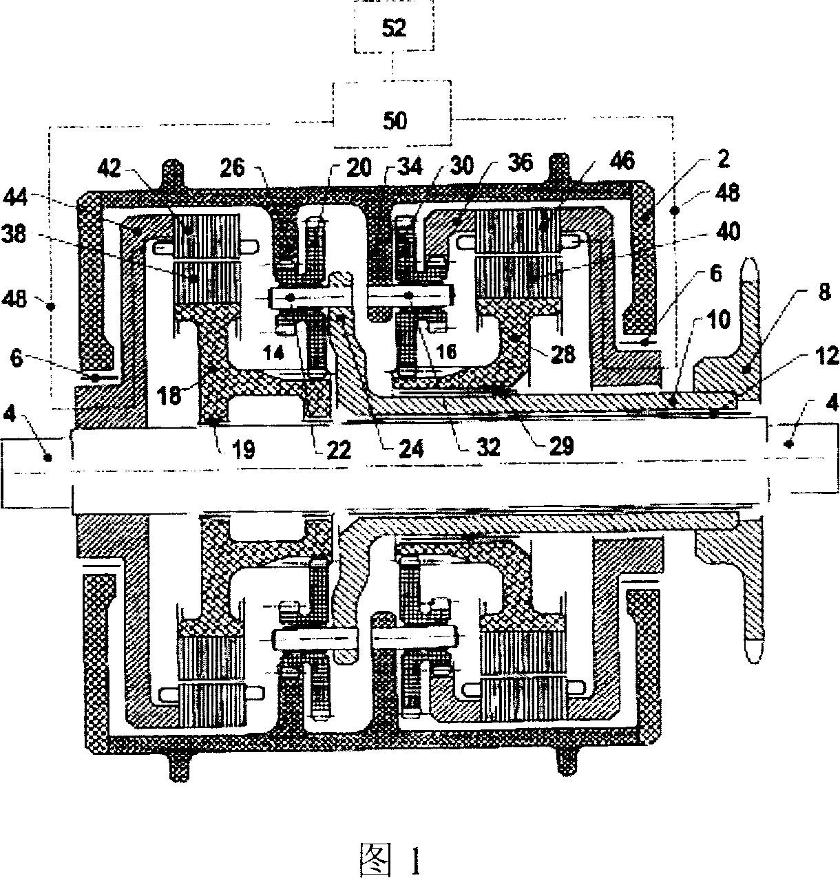 Hub incorporating a variable ratio transmission system