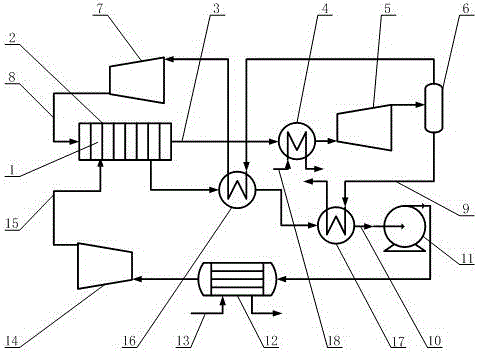 Drying system and method for fruit and vegetable slices by utilizing exhaust steam heat of residual heat recovery system