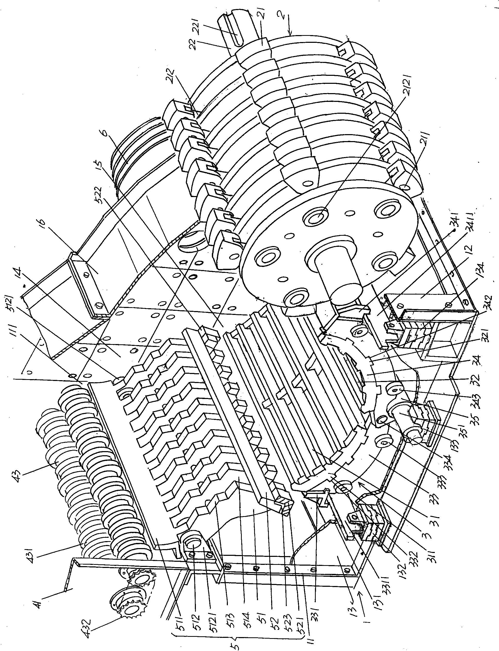 Single-section hammer type screening crusher