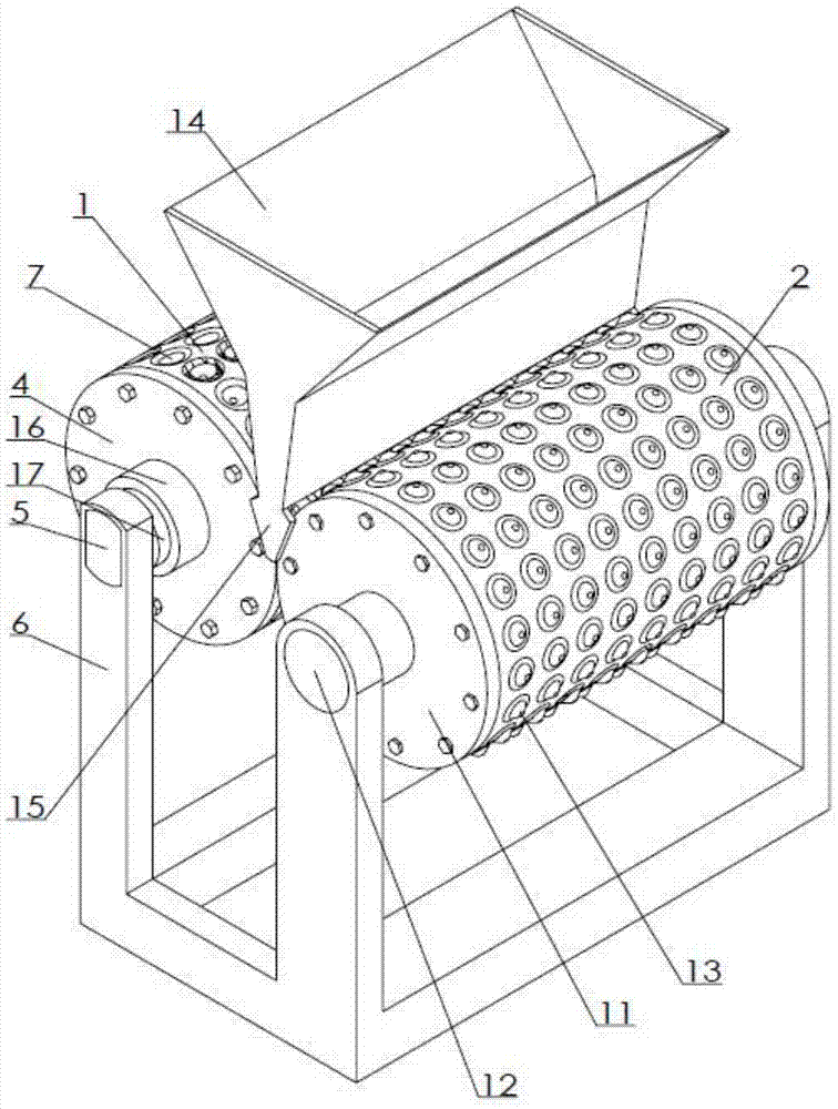 Roll compression device for bio-fuels