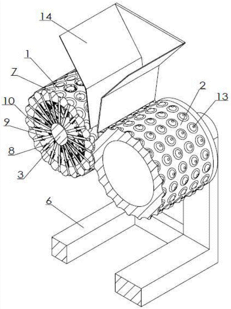 Roll compression device for bio-fuels