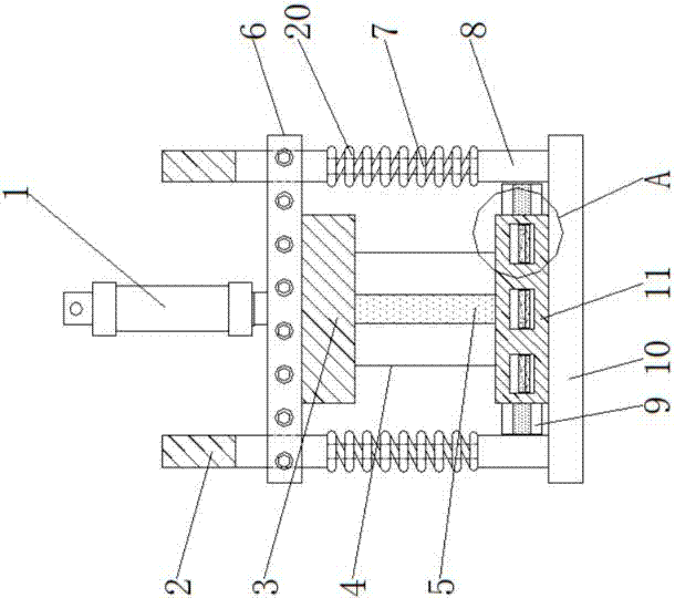 Automatic stamping device for motor shell