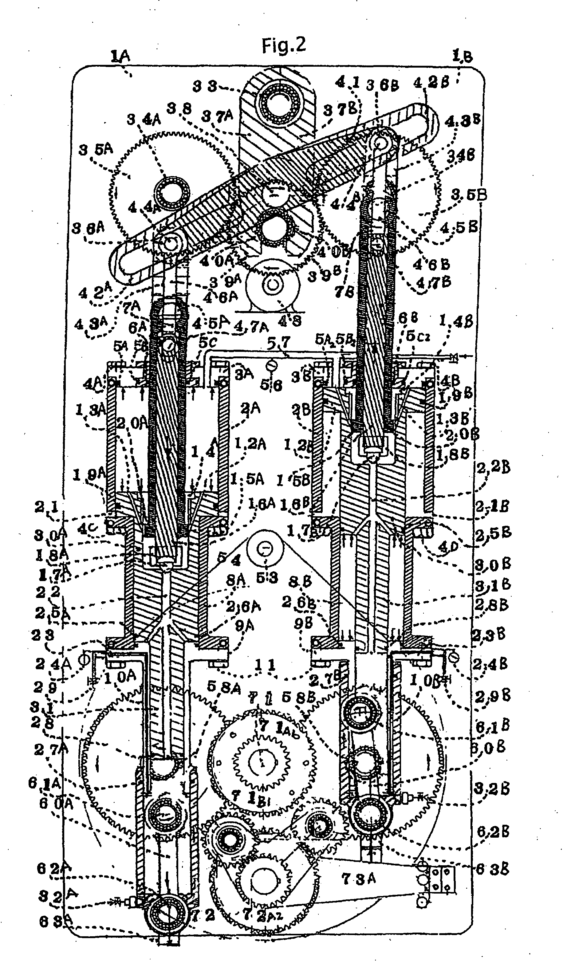 Drive device using charged air pressure