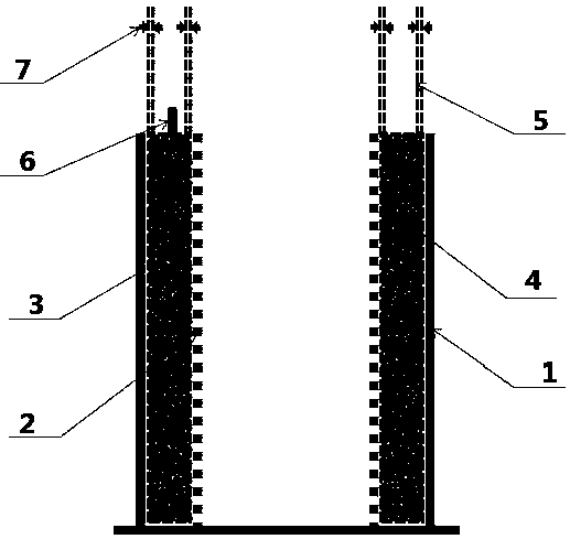 Isostatic cool pressing molding die for ceramic tube and molding method