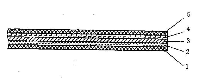 Metallization holographic laser false-proof shrinking film and cold transfer producing process therefor