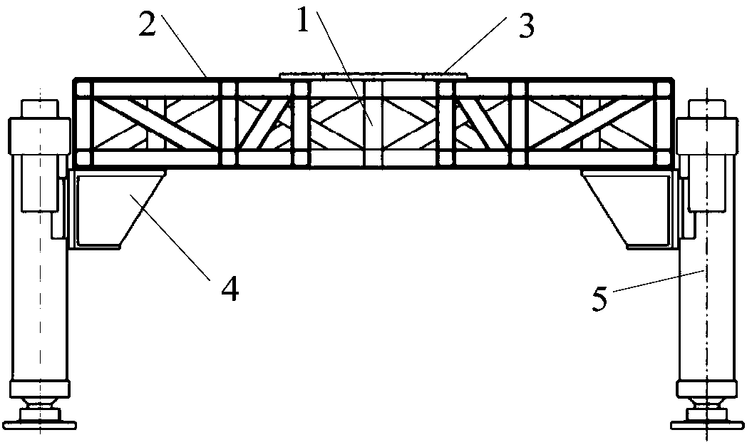 Vehicle-mounted theodolite supporting platform