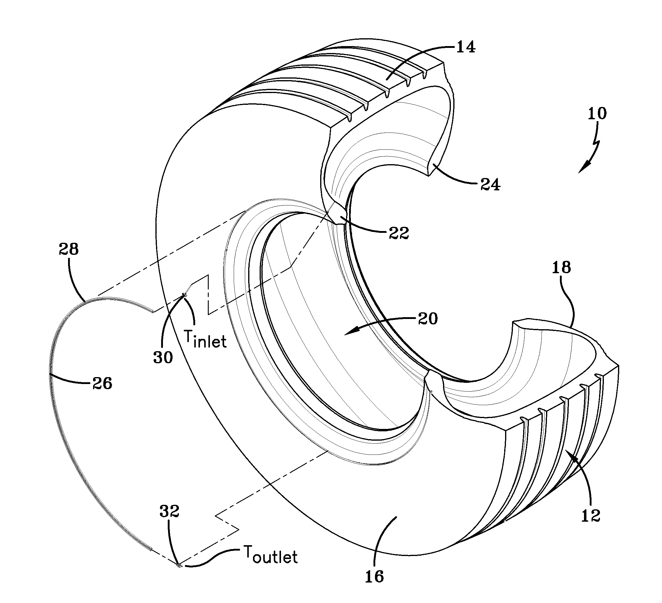 Vein pump assembly for air maintenance tire