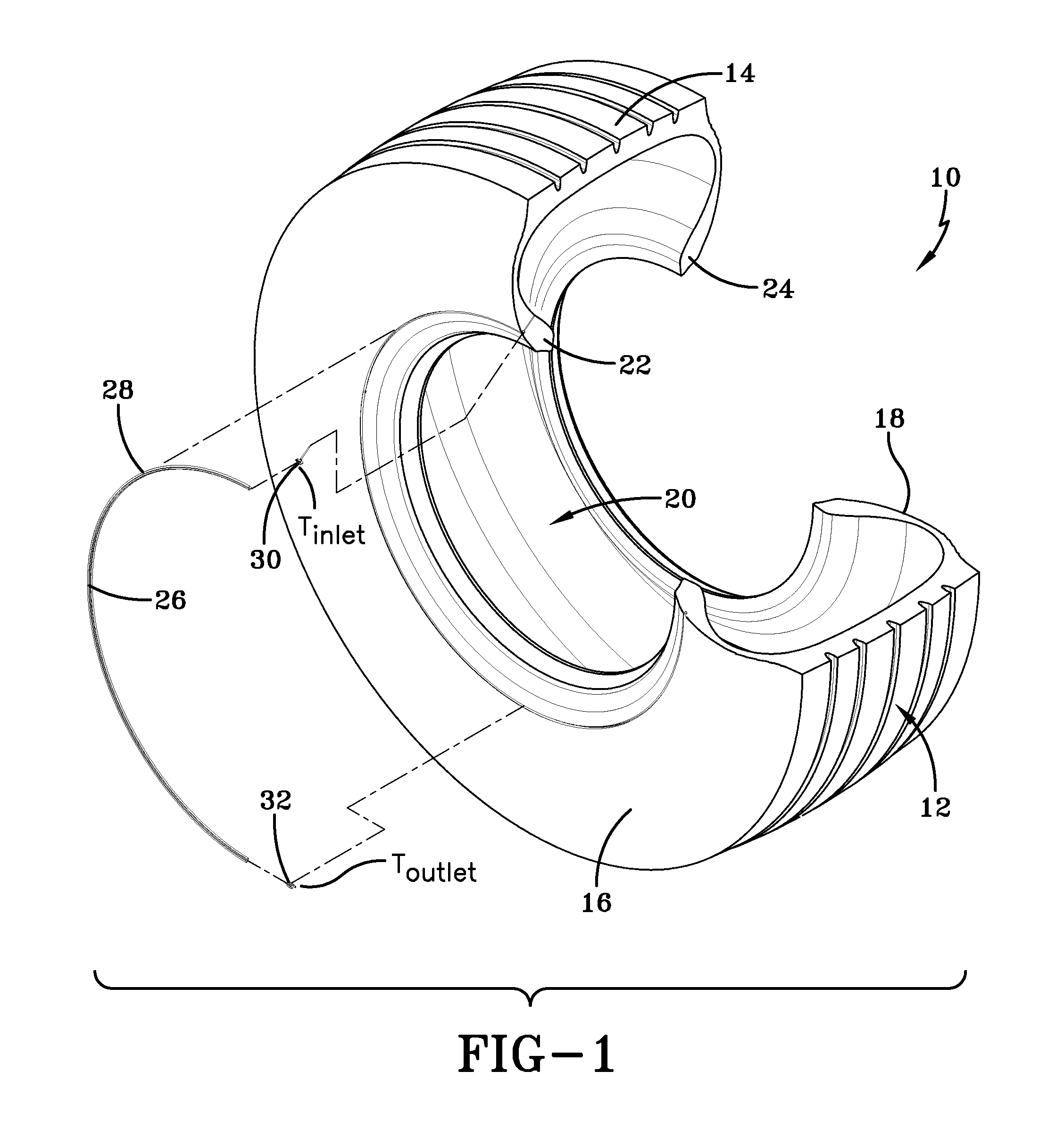 Vein pump assembly for air maintenance tire