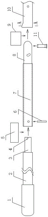 Fast-dating hand tool handle trousers connection structure and installation method