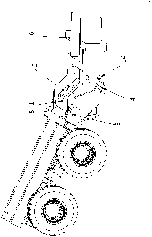 Rotating mechanism of trailer tail frame