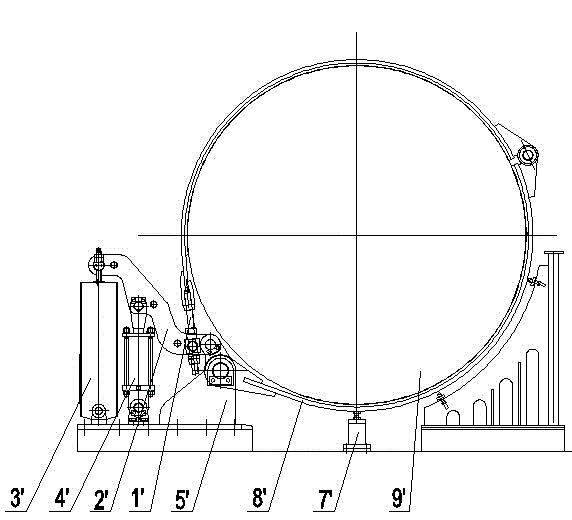 Clearance equalizing device of belt brake and mounting and adjusting method by clearance equalizing device