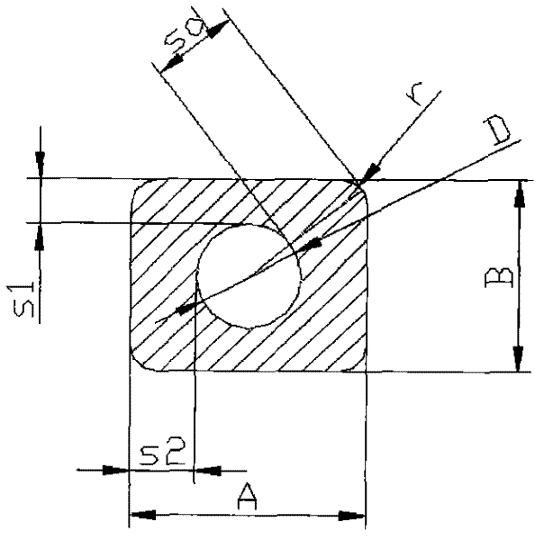 Method for processing rectangular round hole conductor copper pipe of double-water internal cooling generator