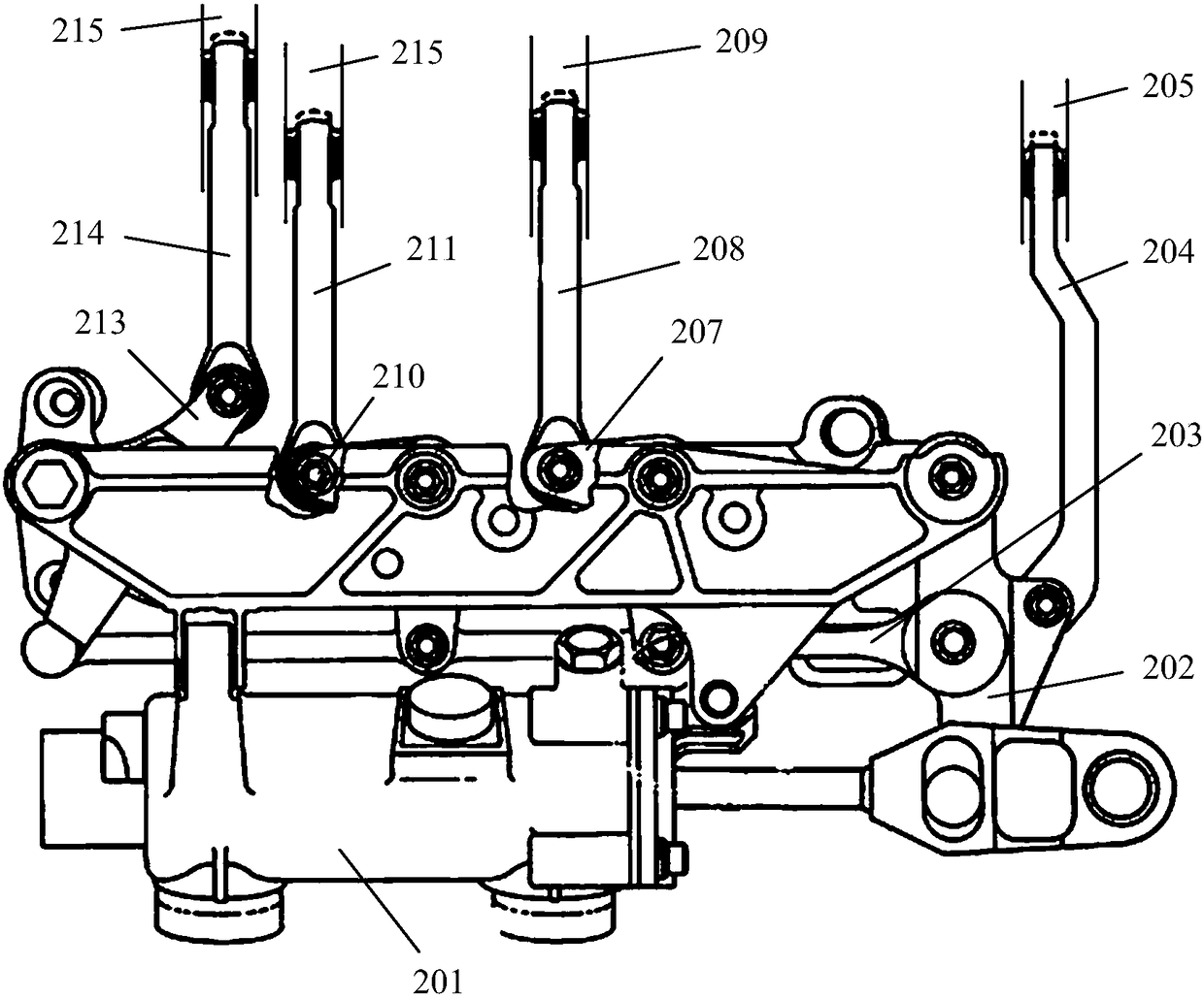 Stator blade regulating mechanism of air compressor