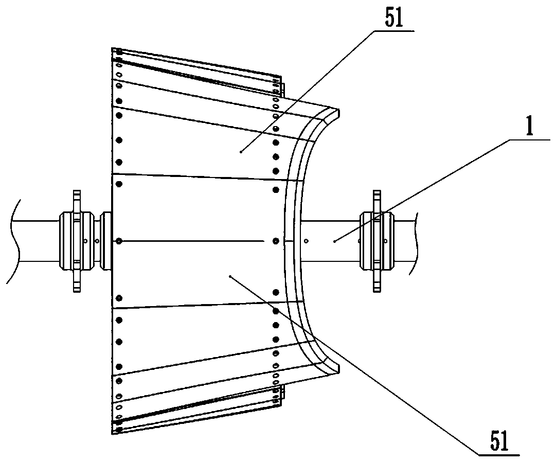 Small combined molding die for aircraft skin